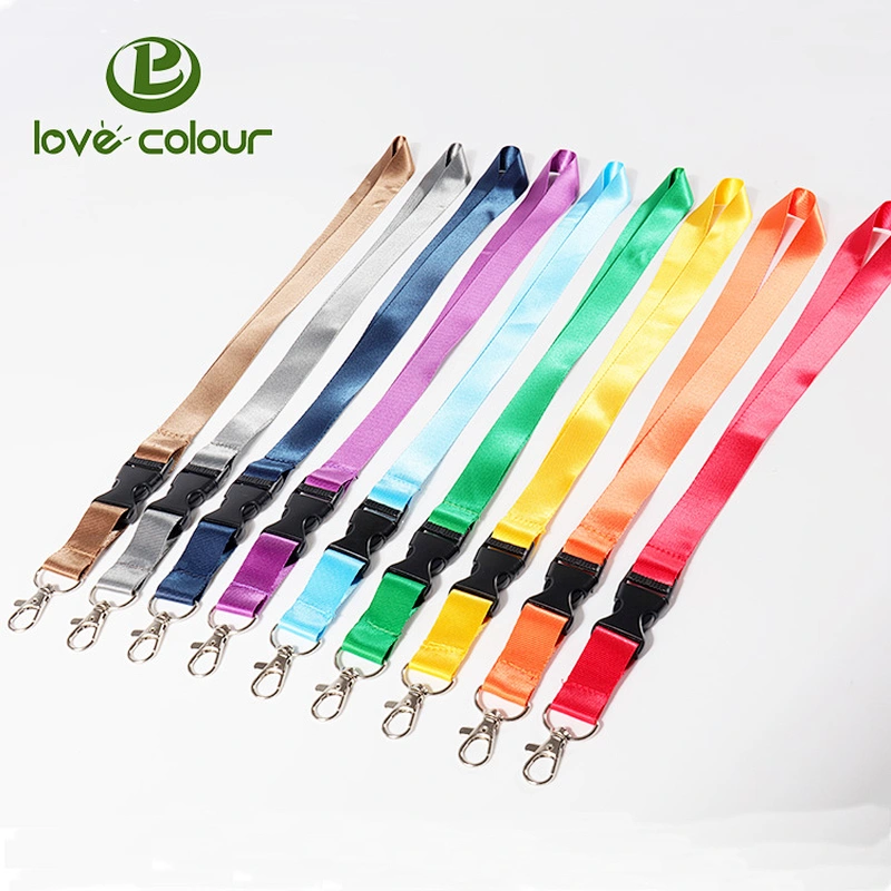 Free custom full color printed fabric neck sublimation lanyard