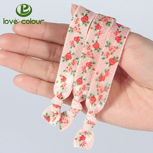 New arrival sublimation flower printed elastic hair bands