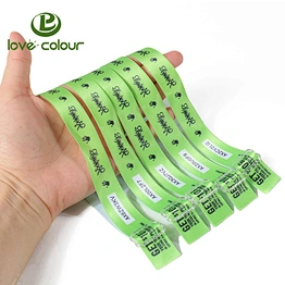 Custom fabric satin wristband with adjustable plastic buckle