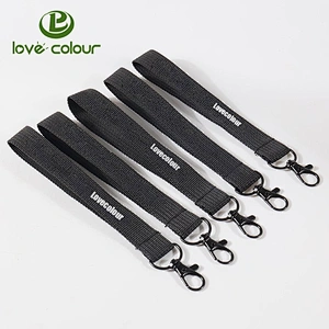 Hot Custom Polyester Wrist Lanyards Strap With Key Chains