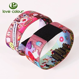Custom Polyester Stretchy Soft RFID NFC Elastic Wrist band For Events