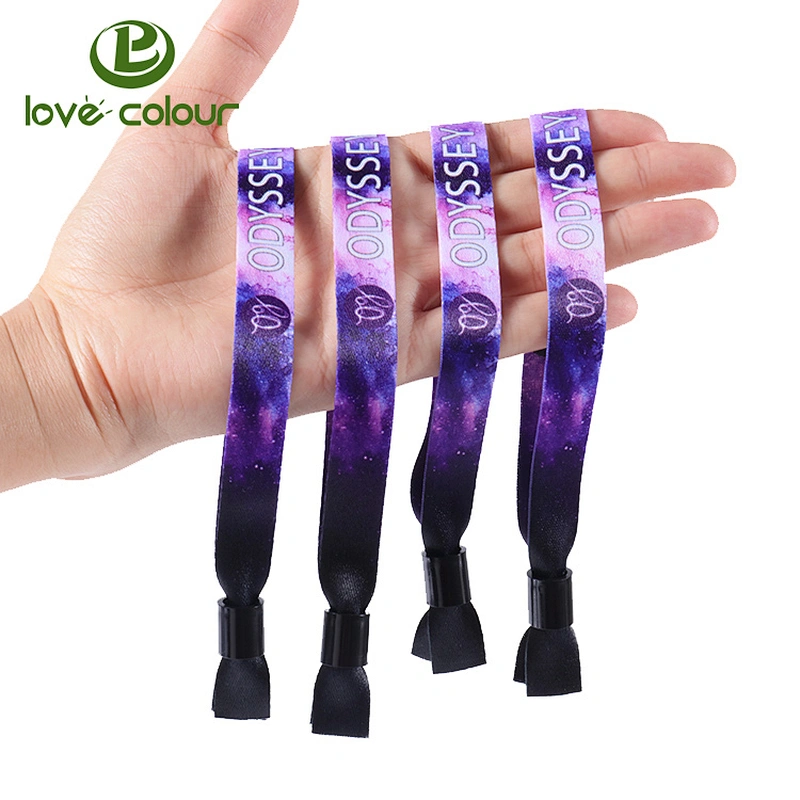 Adjustable closing business gift printed custom wristbands for meeting