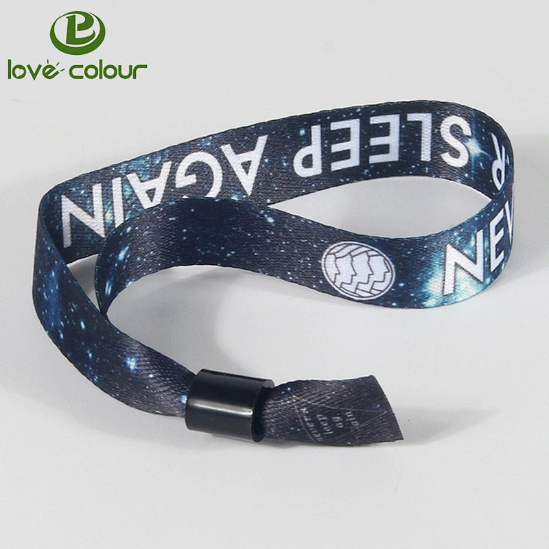 Holiday gift custom personalised printing wristband with plastic closure