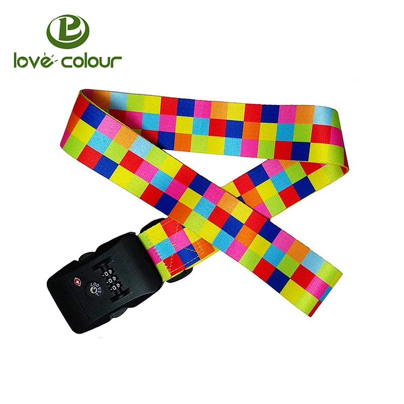 Custom Polyester personalized logo printing luggage strap