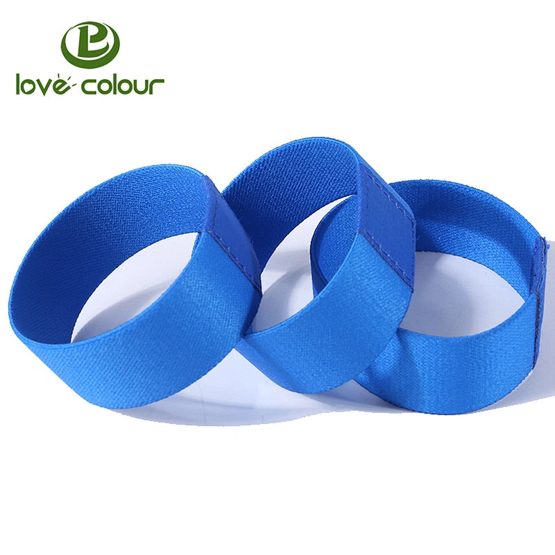 Custom promotional gifts friendship blank blue fabric elastic wristband