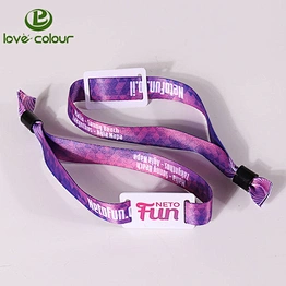 Custom Printing Wedding Polyester Material RFID Wristband Bracelet
