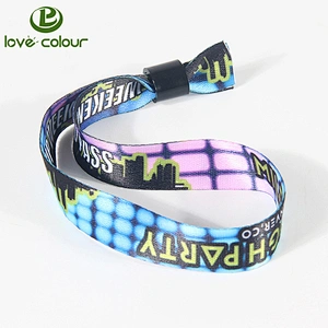 Customized heat transfer print polyester ticket wristband