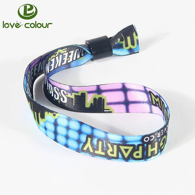 Customized heat transfer print polyester ticket wristband
