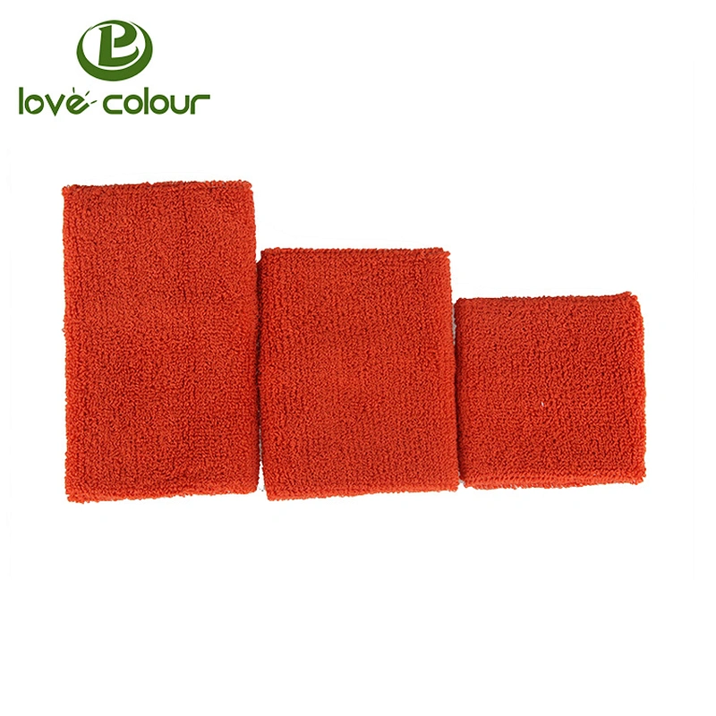 High quality factory custom embroidered terry cotton sweatband wristband