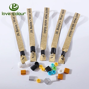 Professional factory direct sale custom polyester woven wristband for festival