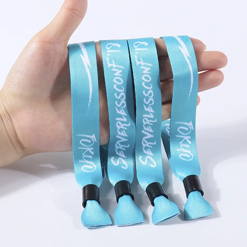 Wristband Manufacturer One Time Use Customized Colorful Sublimation Festival Fabrics Wristbands