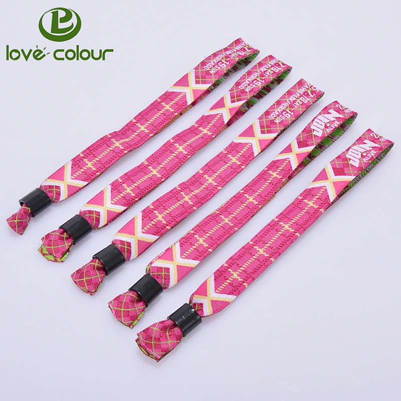 Factory direct custom festival fabric wristbands no minimum order(free sample)