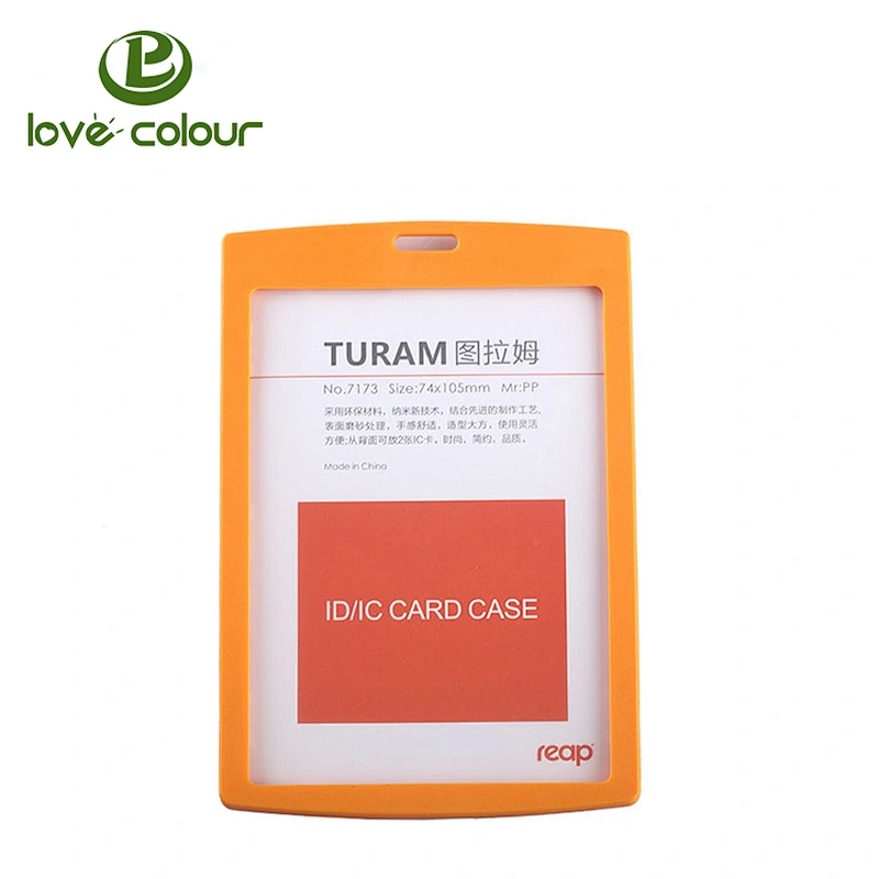 Custom white color hard plastic student id card holder