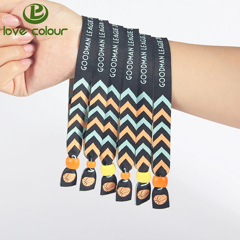 Popular custom oem cheap polyester thread bracelet blank wristband
