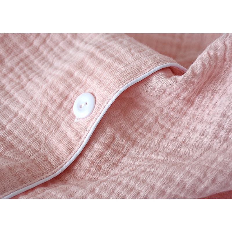 Custom turn-down collar casual loungewear pajamas sets short sleeve cotton jersey pajamas sleepwear home life nightgowns