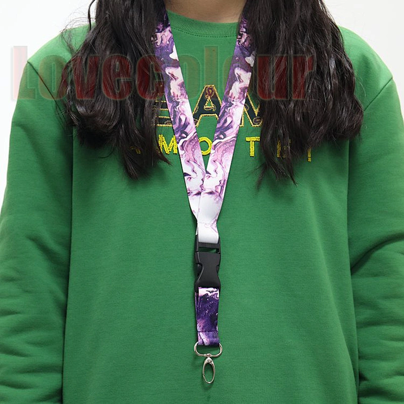 Polyester sublimation customized id lanyard necklace for events