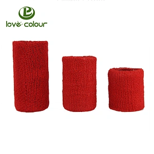Eco friendly pure color sweatbands tennis wristbands