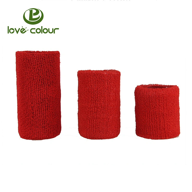 Eco friendly pure color sweatbands tennis wristbands