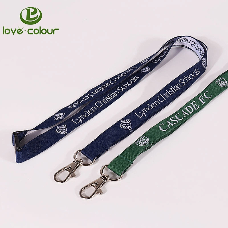 Promotional polyester custom woven in lanyards with your logo or text