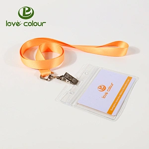 Custom Polyester Soft lanyard with ID card holder for exhibition