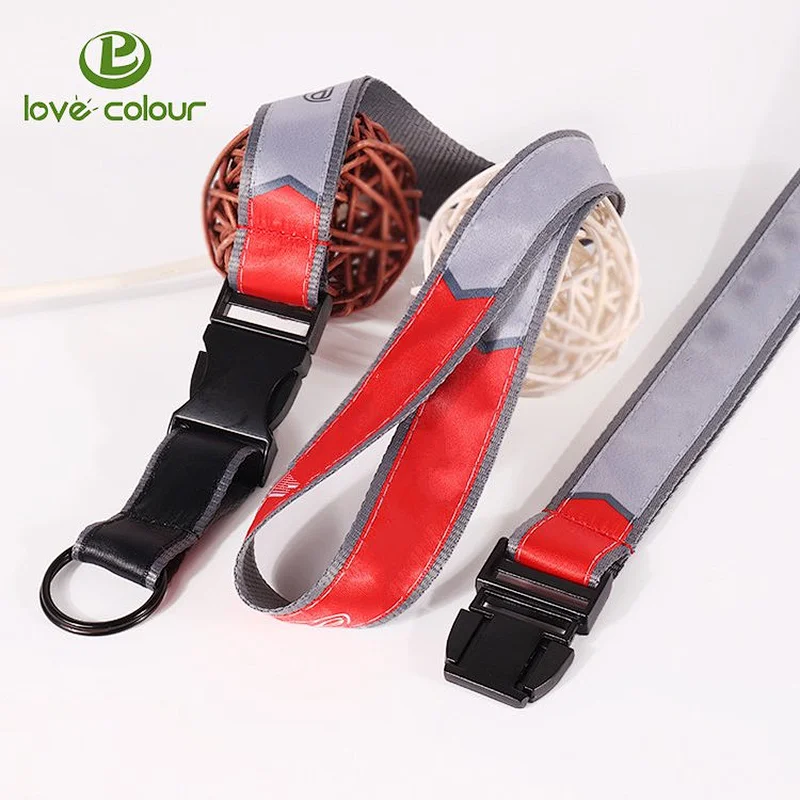 Custom polyester keychain lanyard with double layer