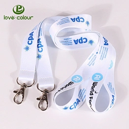 Custom polyester neck sublimation lanyards strap no minimum order