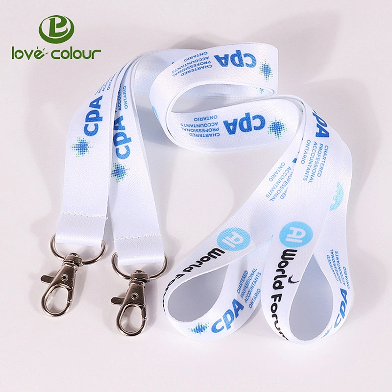 Custom polyester neck sublimation lanyards strap no minimum order