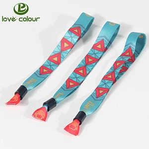 Polyester sublimated wristband with a security toggle for promotional gift