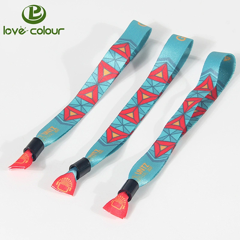 Polyester sublimated wristband with a security toggle for promotional gift