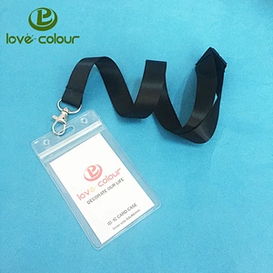 Fashion polyester printing lanyard with id card for travel