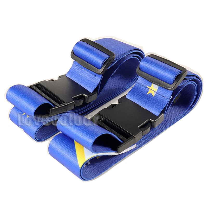 Custom quick release polyester security luggage straps for travel