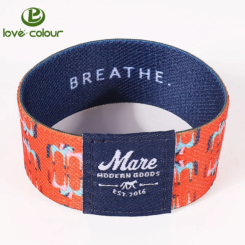 Polyester fancy custom soft elastic wristband bracelet