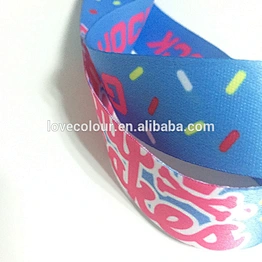 Gift packaging soft polyester printed decoration ribbon