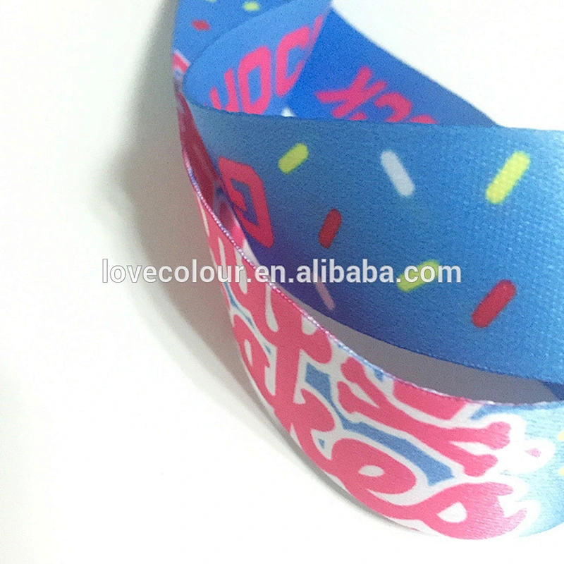 Gift packaging soft polyester printed decoration ribbon
