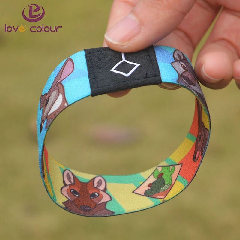 Wholesale polyester fancy items elastic wristband for party