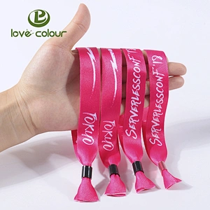 Custom Eco-Friendly Promotion Heat Transfer Event Fabric Wristbands