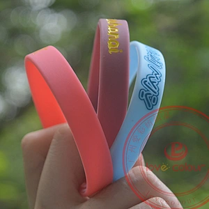 Custom 12 Colours Silicone Rubber Bracelet Wrist Band/Kids Rubber Wristband