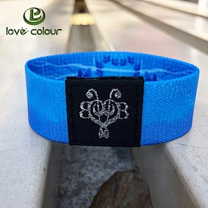 New style Custom Made Elastic Polyester Event Wristband