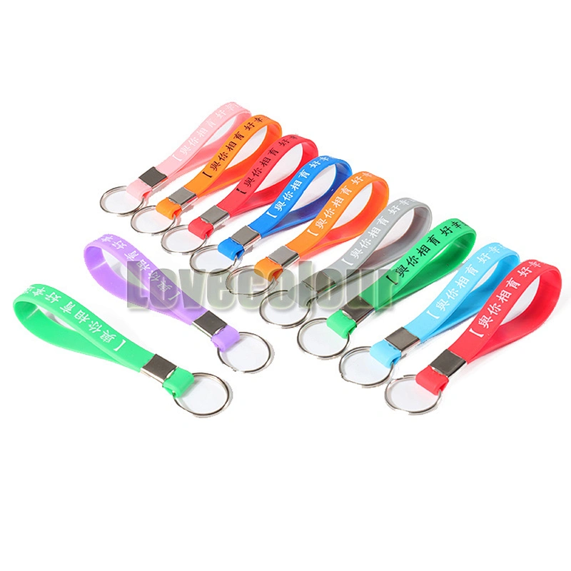 Promotional Gift Wholesale Design Custom Logo Soft Silicone Keychain