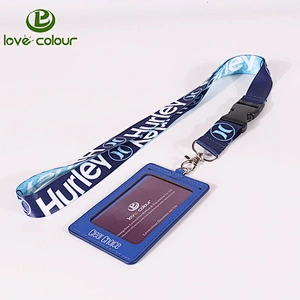 Custom Staff Credit Business Card Holder With Lanyard