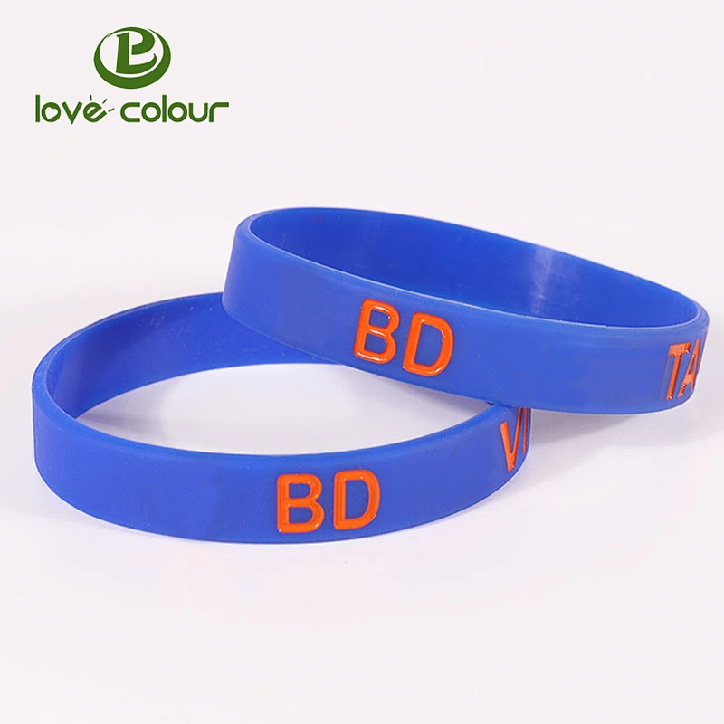 Custom music silicone bracelet/rubber inspirational wristband bracelets