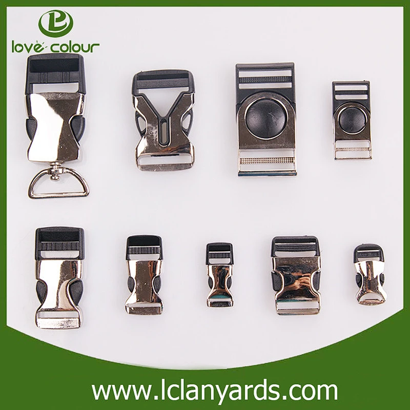 Lovecolour plastic quick release buckle and durable metal hook for lanyard