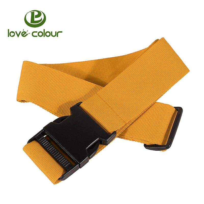 Travel custom polyester silkscreen printed luggage belt wholesale