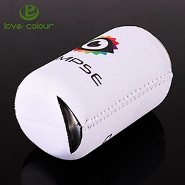 Promotional gift white color can cooler neoprene