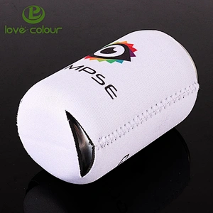 Promotional gift white color can cooler neoprene
