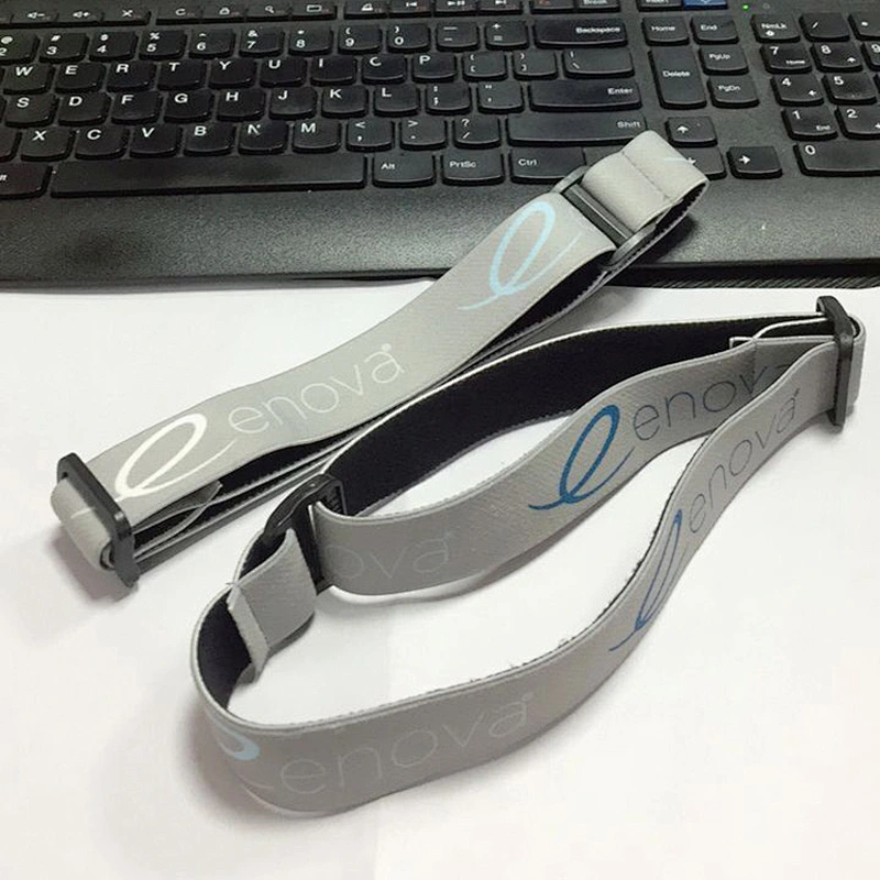 Custom Elastic Band Polyester Headlamp Strap With Adjustable Buckle For Outdoor Activities