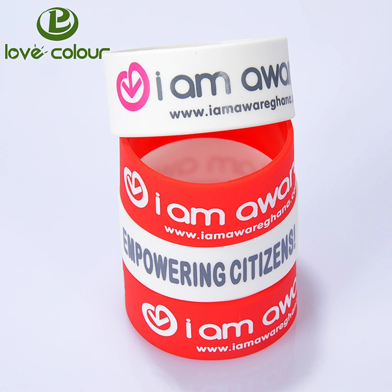 Custom 1 Inch Bracelets Bulk silicone armbands / Wholesale cheap silicone wristbands
