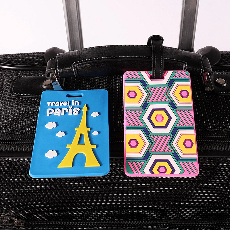 Custom bulk standard size printing pvc luggage tags