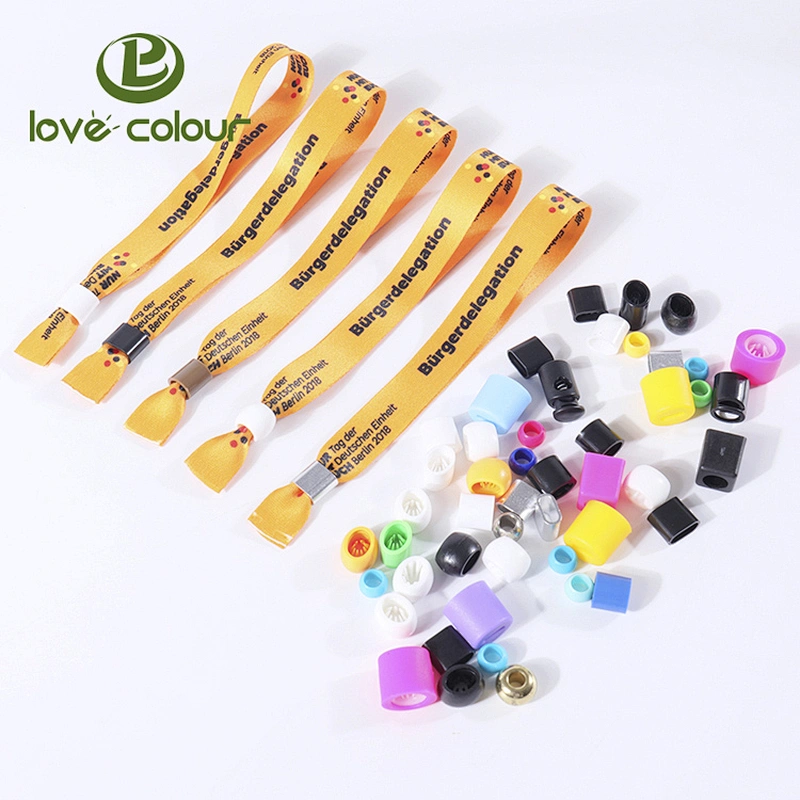 Lovecolour custom popular fabric cloth wristbands for festival events
