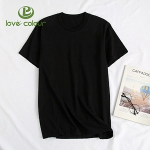 Custom men women plain printing black white t shirt white tee shirts blank cotton t-shirt